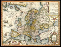 mapa Europy J. Hondiusa z pocz. XVII w.